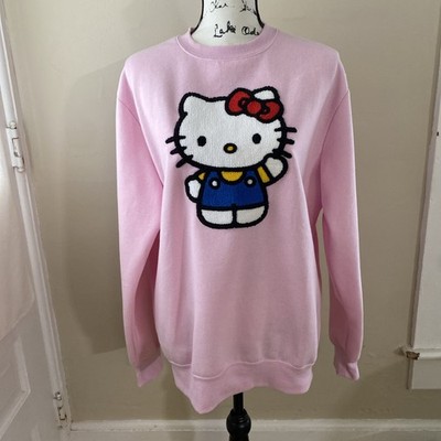 NWOT Sanrio Hello Kitty 3D  Pink Sweatshirt Size Medium Women's New