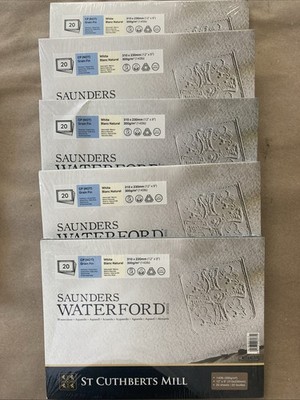 Saunders Waterford 5pk CP Surface Watercolor Paper Block 9x12 Arches H110