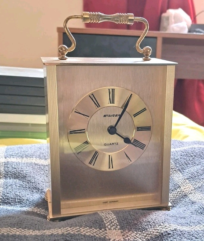 Vintage Staiger Carriage Clock Quartz GERMANY Late 20th Century