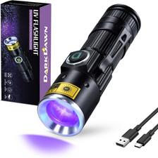 UV 395Nm Light Flashlights USB Rechargeable Ultraviolet LED Blacklight Mini Wood
