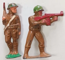 MANOIL BARCLAY 1940's Dimestore Toy Lead Soldier 2 Pc Lot
