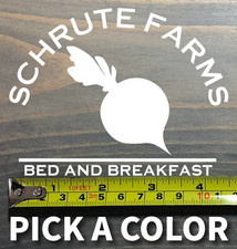 Schrute Farms Sticker Decal 4.5" The Office Dwight Beets Bears Battlestar Jim