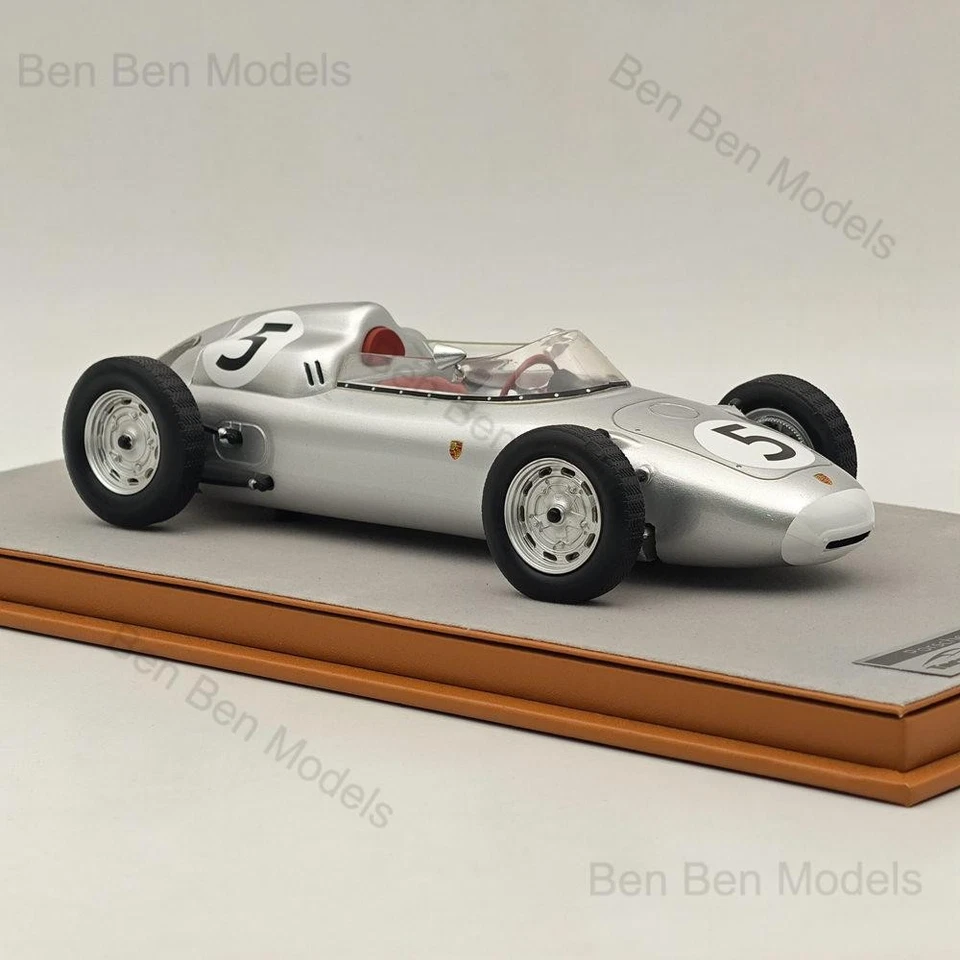 1/18 Tecnomodel Porsche 718 F2 1960 Solitude GP #5 Resin Car Model Limited - Image 3 of 4
