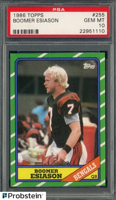 1986 Topps #255 Boomer Esiason RC Rookie Cincinnati Bengals PSA 10 GEM MINT