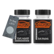 Autolack Lackstift Set für Seat LS7Y Gris Luna Metallic Basis Klarlack je 50ml