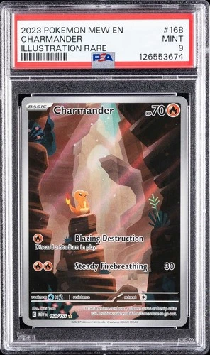Pokemon Charmander 151 MEW EN Illustration Rare #168 PSA 9 Mint