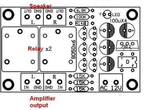 Speaker protection board DIY Components kit for Stereo - Picture 3 of 3