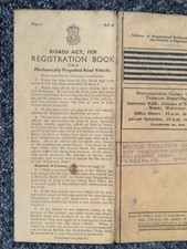 RF 60 REGISTRATION BOOK . Dodge Lorry 1937 AKB 663 1949