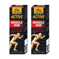 2 X Tiger Balm Active Muscle Rub 60g Non-Greasy Pain Relief Cream