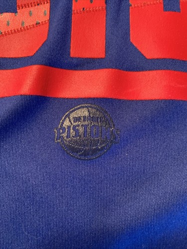DETROIT PISTONS OFFICIAL NBA PULLOVER SHIRT SIZE 2XL BLUE & RED NEW NO TAGS - Picture 3 of 10