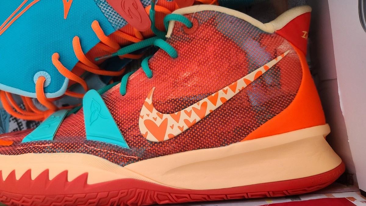 Size 13 Nike Kyrie 7 x Sneaker Room Mom Blue Orange Basketball
