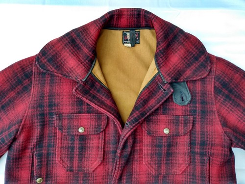 VTG 50s WOOLRICH Buffalo Plaid Wool Mackniaw Cruiser Hunting Coat Jacket Sz 42 - Picture 2 of 12