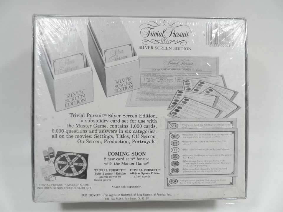 NIB Trivial Pursuit Silver Screen Edition Subsidiary Card Set Factory Sealed - Image 4 of 4