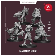 Damnation Squad Artel W Sisters of Battle 28mm Scale Miniatures