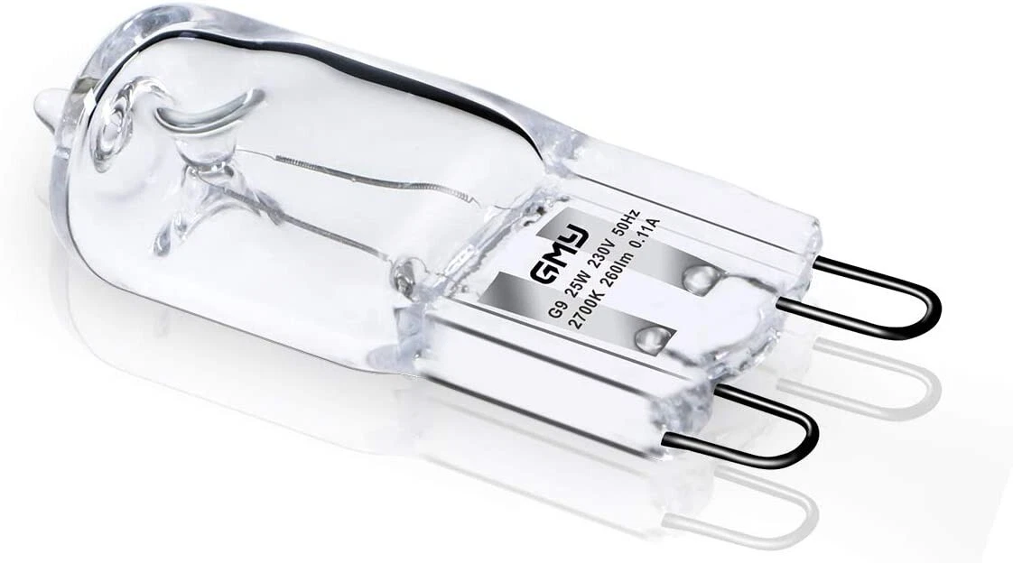 G9 Oven Bulb Lamp Cooker Appliance 25w 230v 2000 Hour Lifespan D Energy X 4 Pack