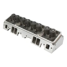 Flo-Tek SBC 350 Chevy Aluminum Assembled 64cc Cylinder Head w/ Studs Guideplates