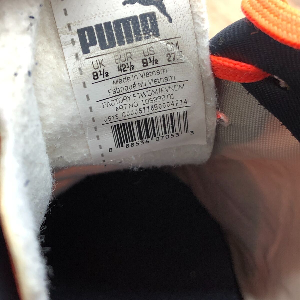 Puma Mens EvoSpeed 5 FG Orange White Low Top Soccer Cleats Puma Mens EvoSpeed 5 FG Orange White Low Top Soccer Cleats