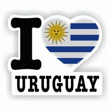 Aufkleber LOVE URUGUAY Sticker f&uuml;r Auto diverse Gr&ouml;&szlig;en FanShirts4u