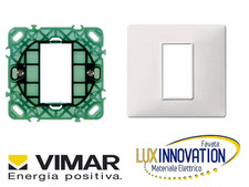 SUPPORTO SCATOLA ROTONDA E PLACCA BIANCA 1 MODUL0 VIMAR PLANA 14601 E 14641.01