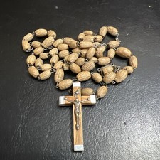 Beautiful Olive Wood Rosary Cross Hand Made in Holy Land Jerusalem Prayer