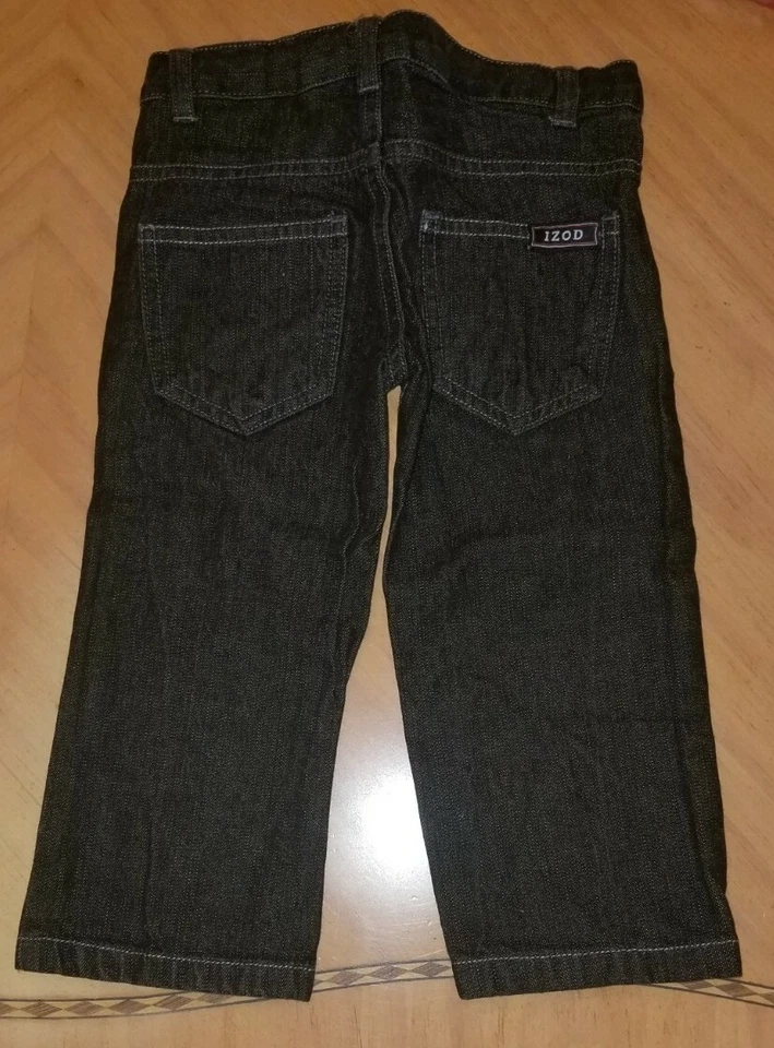 Черные джинсы IZOD для мальчиков 2T очень слегка поношенные черные/серые в цвете - Изображение 2 из 3