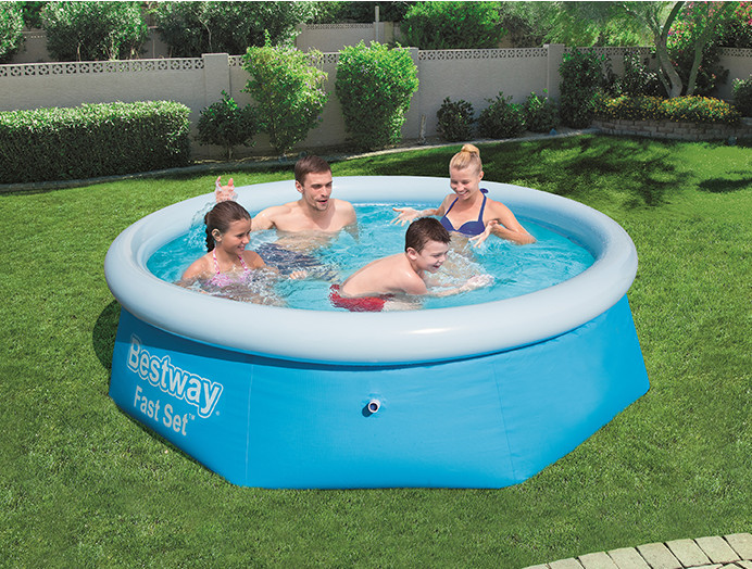 Bestway Rápida Juego Piscina Redondo Inflable Agua De Verano De Jardín 8Ft X 26 Pulgadas
