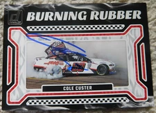Cole Custer 2024 Donruss Nascar Racing Signed Autographed Burning Rubber Card #1