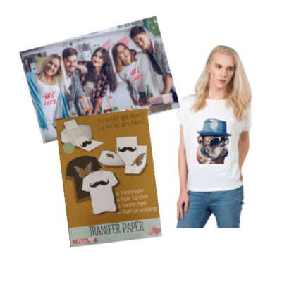 Raimarket Transferpapier Für Helle Textilien – 5 Blatt A4 | Für Tintenstrahldrucker | Bügelfolie Für T-Shirts, Taschen & Mehr