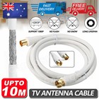 TV Antenna Aerial Coax Cable PAL Male to Female Aerial Flylead Cord Lead 1.8-10m