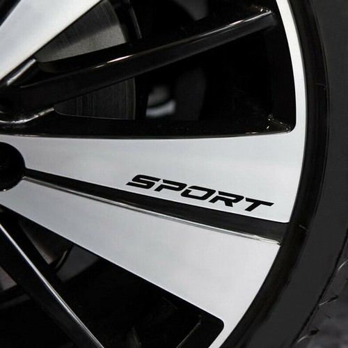 4x SPORT Style Car Racing Stickers Wheel Rim Emblem Graphic Decal Accessories - Foto 3 di 12
