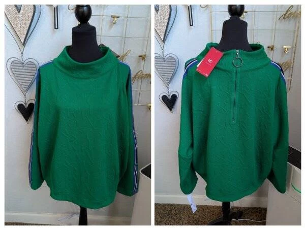 Moletom novo com etiquetas 2x $198 Kelly Green IC coleção letra textura fita especial - Imagem 2 de 4