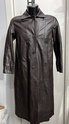 Conbipel Leather Jacket Used Woman Brown Size 42 PGS1185PI