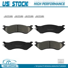 Rear Ceramic Brake Pad+Hardware For 2001-2006 2007 2008 Dodge Ram 1500 2500 3500