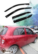For Nissan Micra March 10-17 Deflector Window Visors Guard Vent Weather Shield