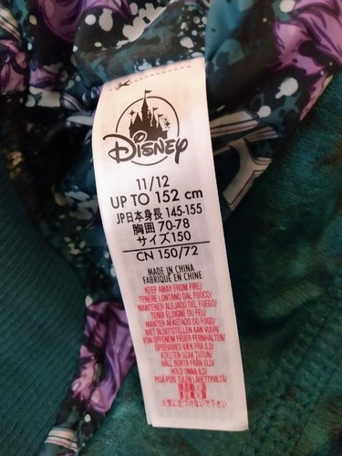 Disney Girl Blueish Green Sequin Faux Leather Zip Pockets Moto Jacket size 11/12 - Picture 6 of 11