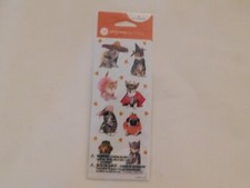 American greetings Halloween dog and cats in costumes stickers 16pcs