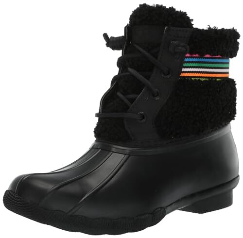 ЖЕНСКИЕ НЕПРОМОКАЕМЫЕ БОТИНКИ SPERRY SALTWATER SHERPA RAIN, РАЗМЕР 8,5, РАДУЖНЫЙ/ЧЕРНЫЙ
