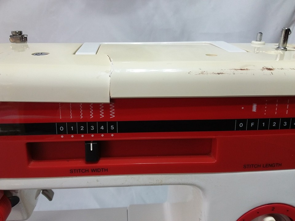 Brother Sewing Machine Model VX808 Red White Tested no foot pedal eBay