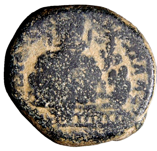 JUDAEA. Neapolis. Elagabalus, 218-222. Tetrassarion Temple Mount Roman Coin wCOA