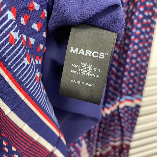 Marcs Skirt Size 14 Blue Pleated Long Lined Elastic Waist - Picture 6 of 8