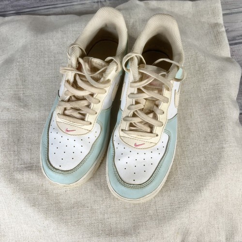 Nike Air Force 1 Sneakers Taglia Bambini 2Y Scarpe Basse Giada Ghiaccio Guava Bianco Ghiaccio Palestra - Foto 14 di 19