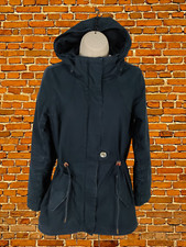 Womens Elvine Size Uk Small Navy Blue Padded Hood Winter Warm Parka Jacket Coat