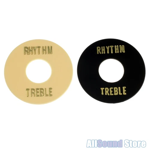 Rhythm/Treble Selector Switch Ring For Gibson Les Paul Guitar CREAM / BLACK MIJ
