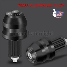 Motorcycle Anti-Vibration 7/8" Handle Bar End Plug Grip Ends Cap CNC Aluminum