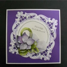 Square Lace Frame Metal Cutting Dies Scrapbooking Embossing Stencils Template 