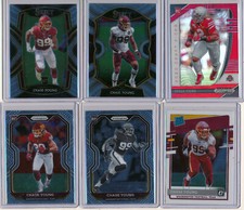 CHASE YOUNG 10pc 2020 Rookies NO Dupes - Prizm, Select, Optic, Clear Vision etc