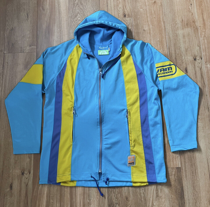 PEPE JEANS LONDON VINTAGE HOODY TRACK JACKET TRACKSUIT TOP Y2K 90s