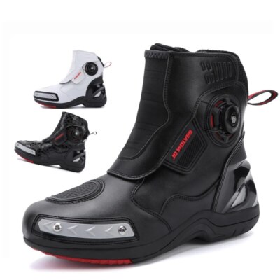 Men's Motorcycle Boots Moto Racing Off-Road Shoes Protective Riding Boots 