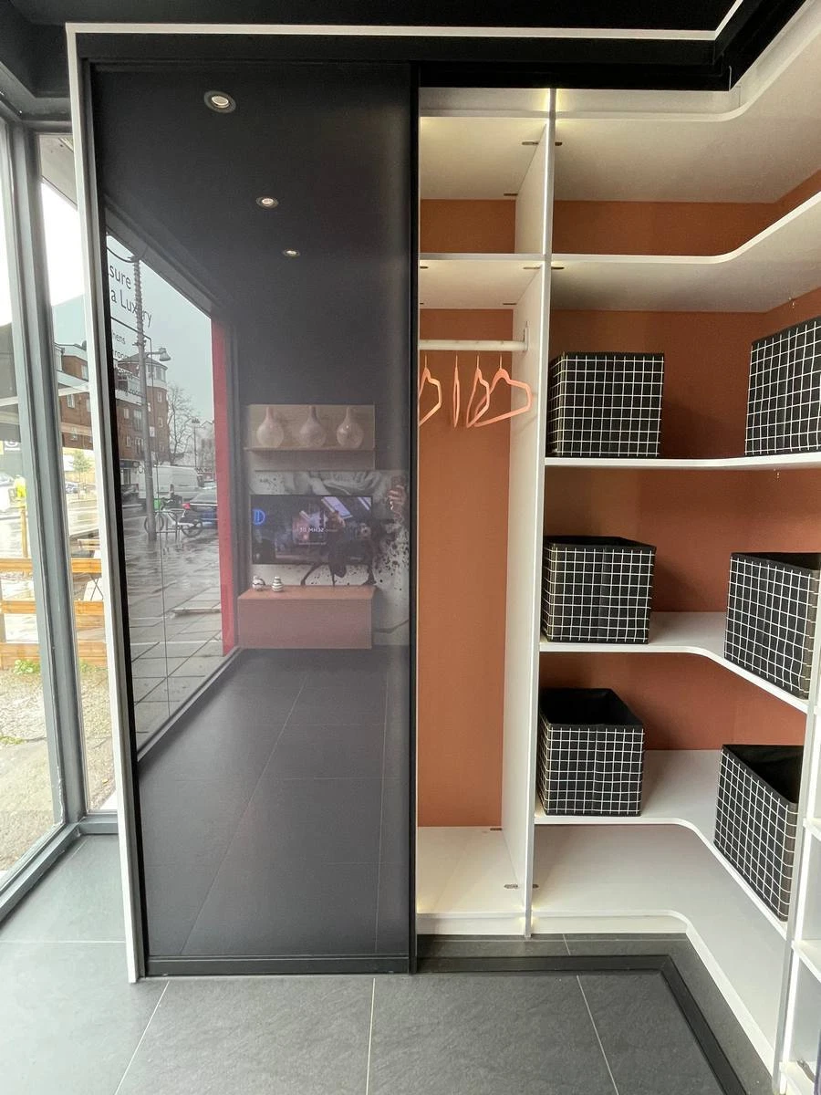 3832054 Ex Display Schmidt Corner Fitted Wardrobes inc LED Lighting Save 65