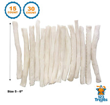Rawhide Sticks For Dogs 5-6 inches - Skinny Roll Chews by 123 Treats